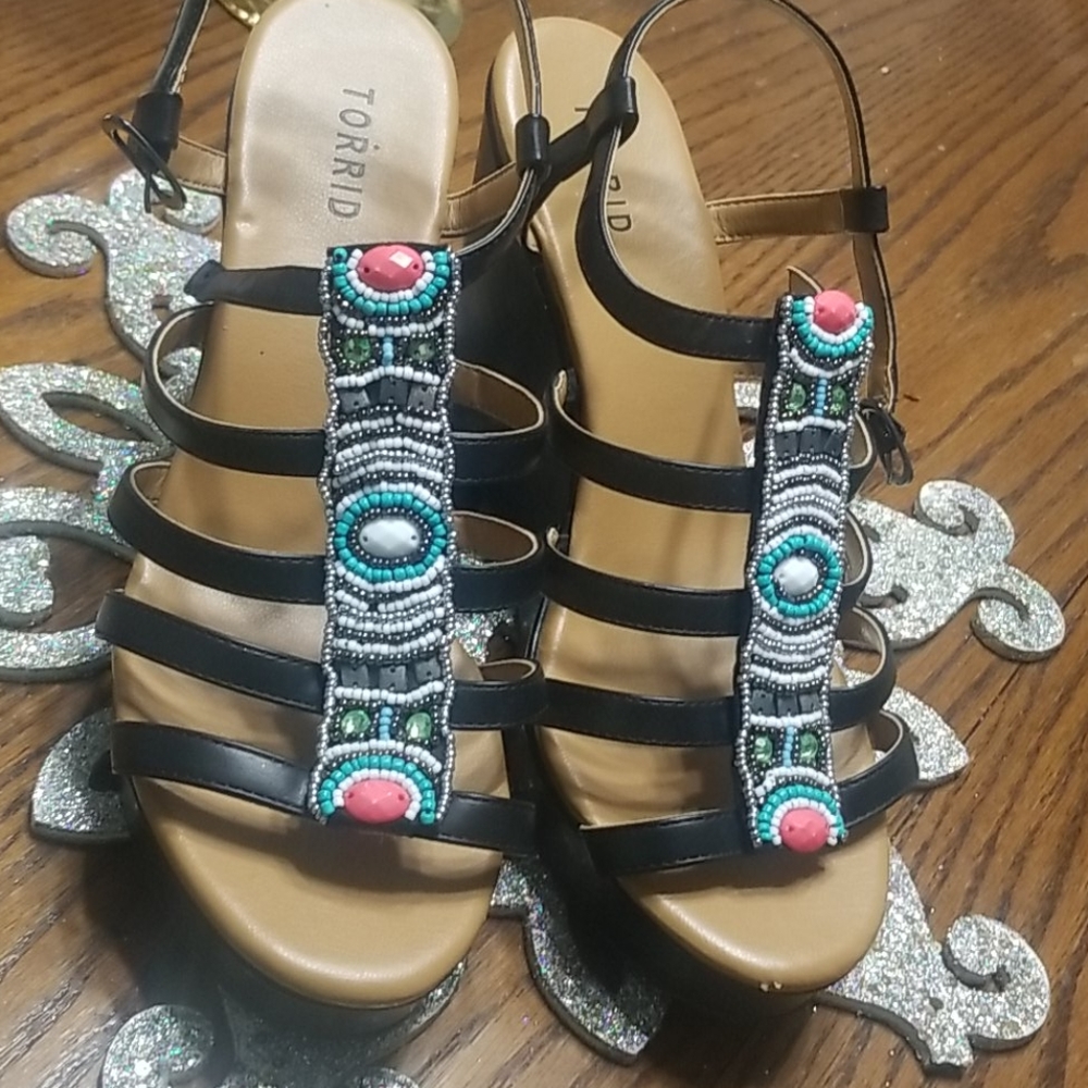 Torrid Beaded Strap Wedges